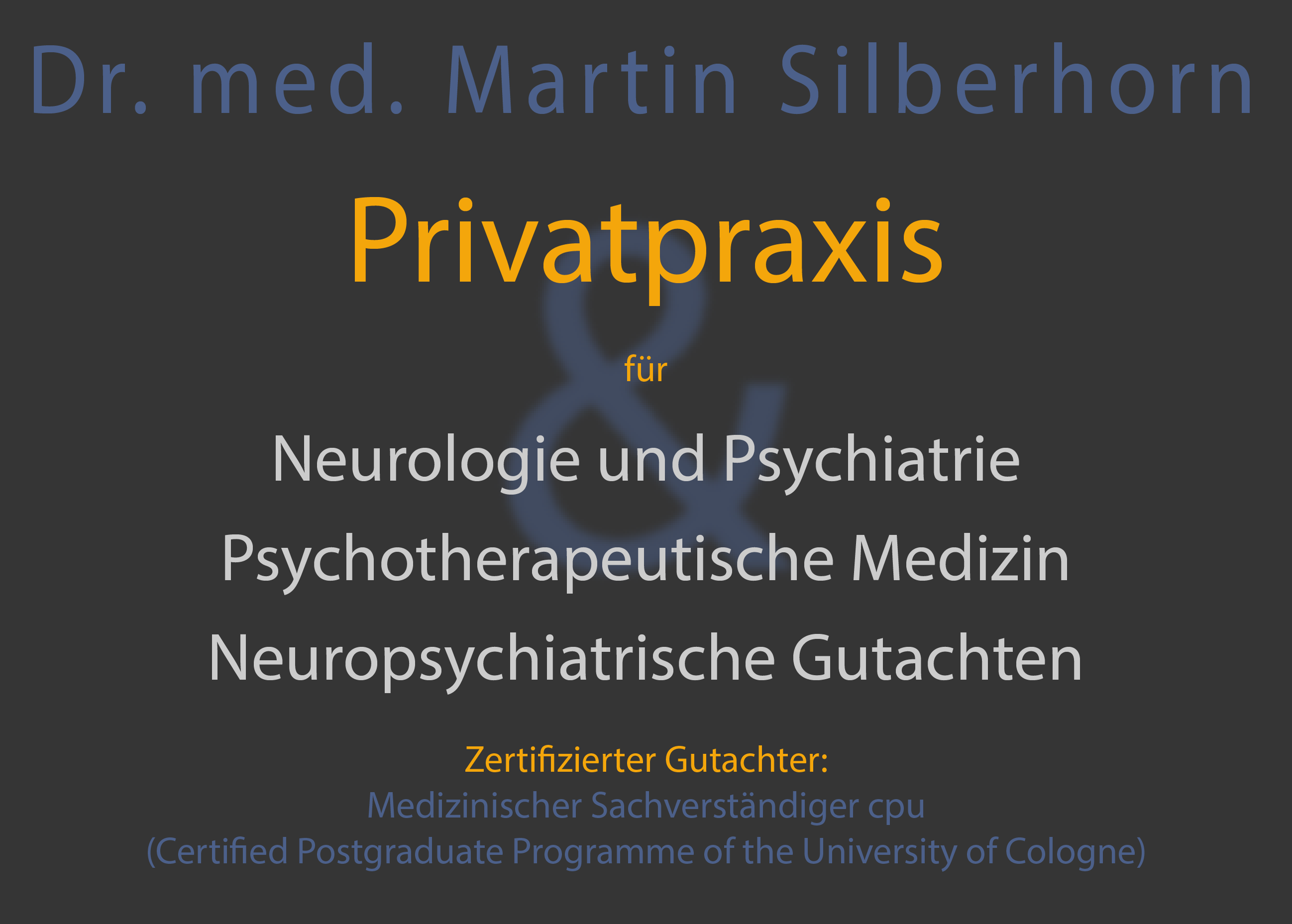 Praxislogo Dr. med. Martin Silberhorn Praxislogo